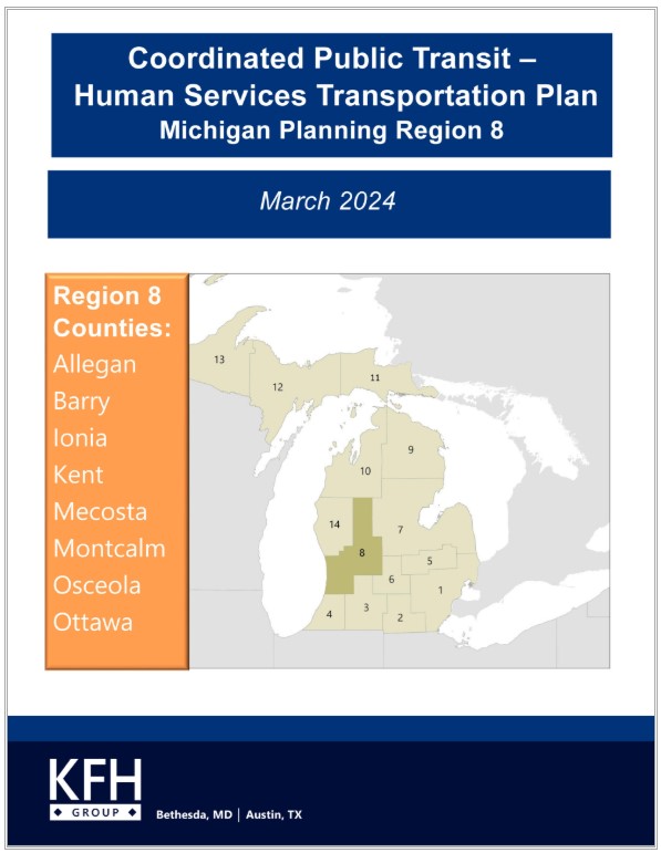Coordinated Public Transit - Human Services Transportation Plan Region 8 cover.