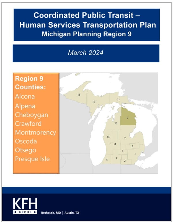 Coordinated Public Transit - Human Services Transportation Plan Region 9 cover.