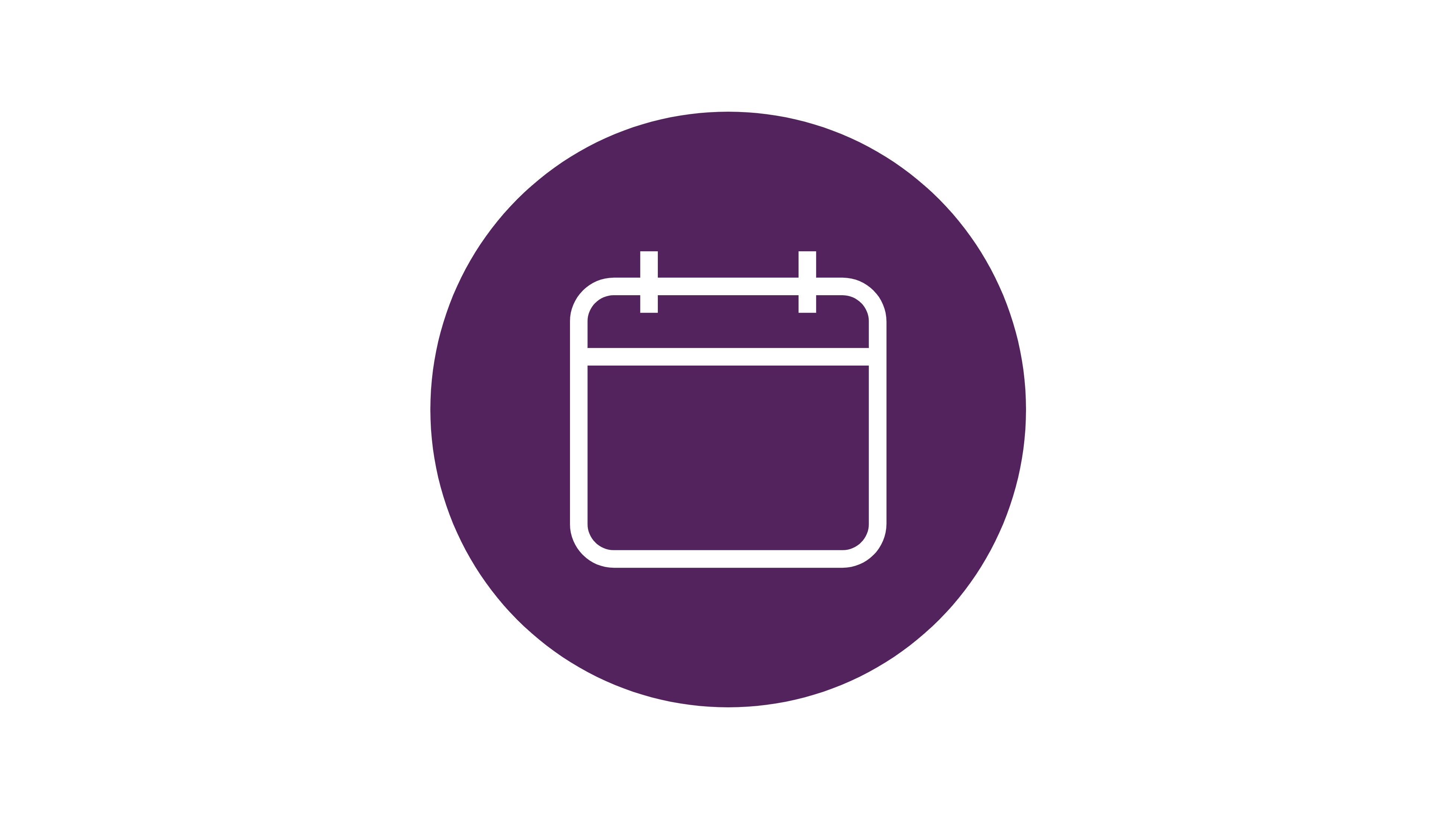 Purple calendar icon.