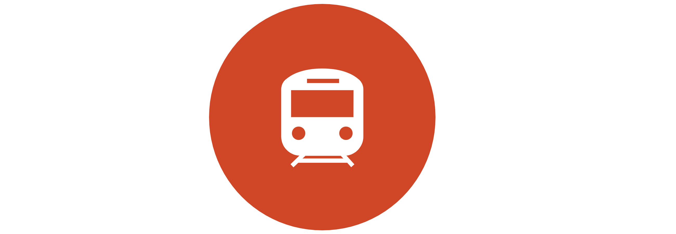 An orange train icon depicting the Wolverine passenger rail corridor.
