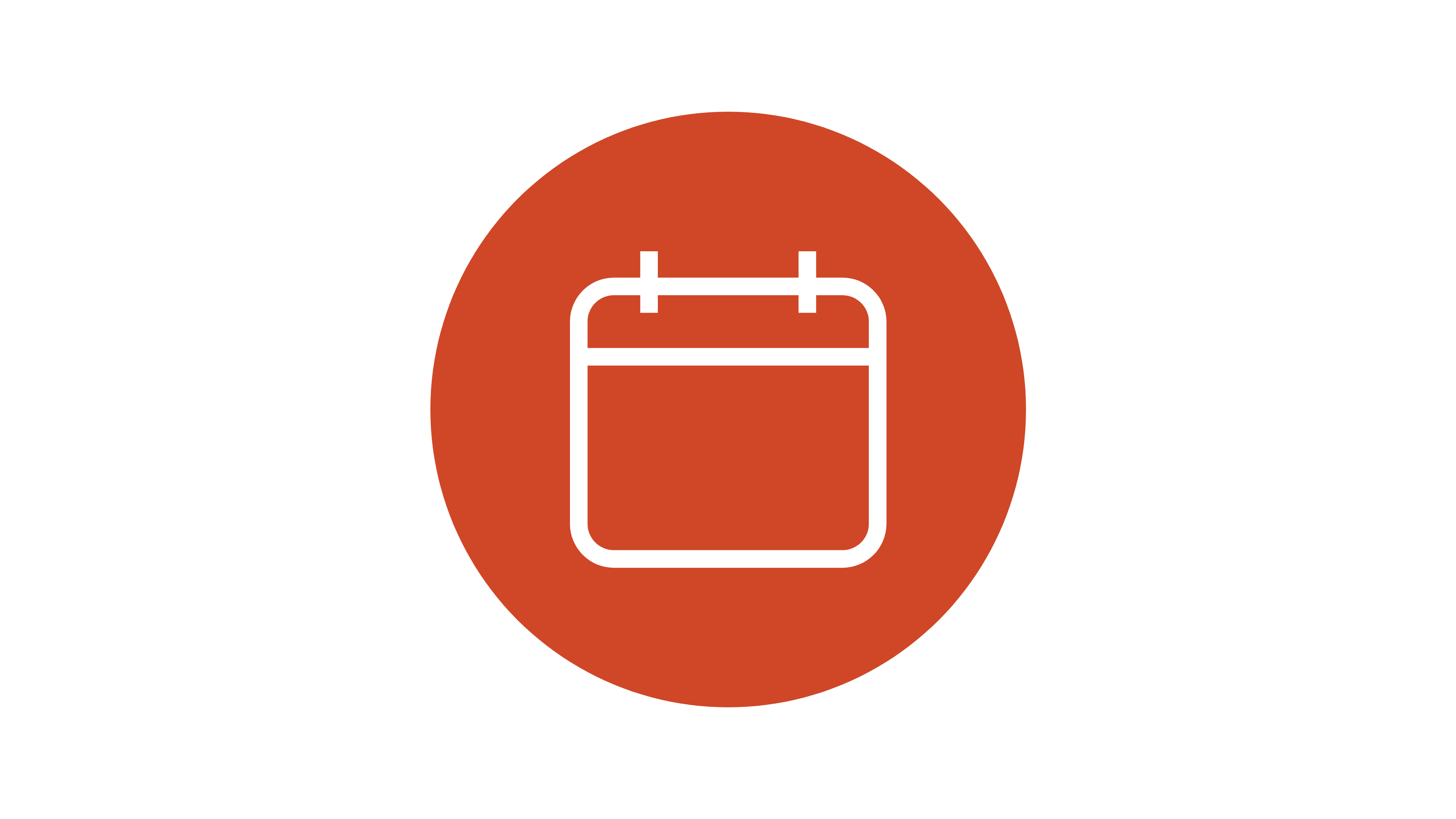 Orange calendar icon.