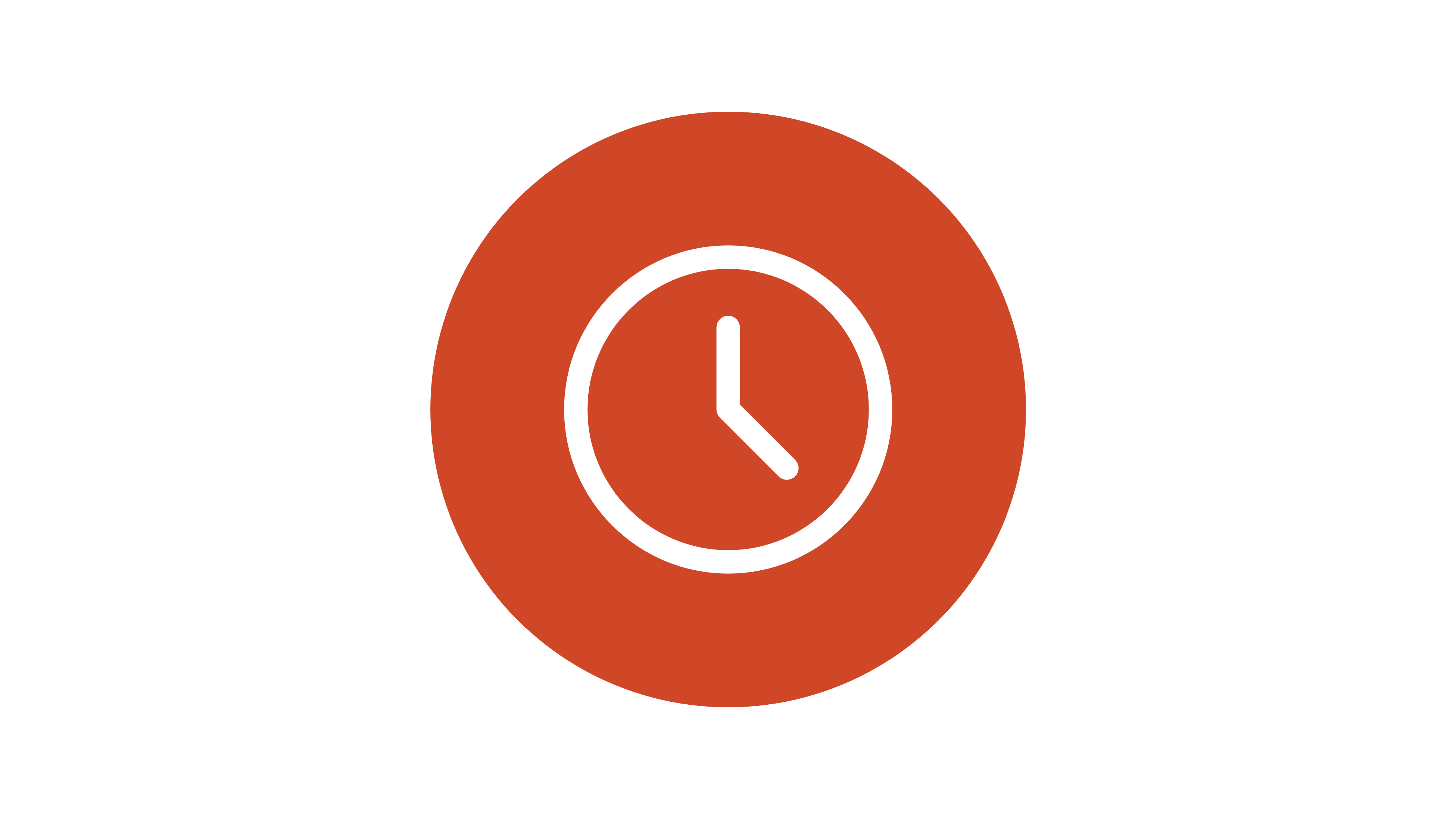 Orange clock icon.