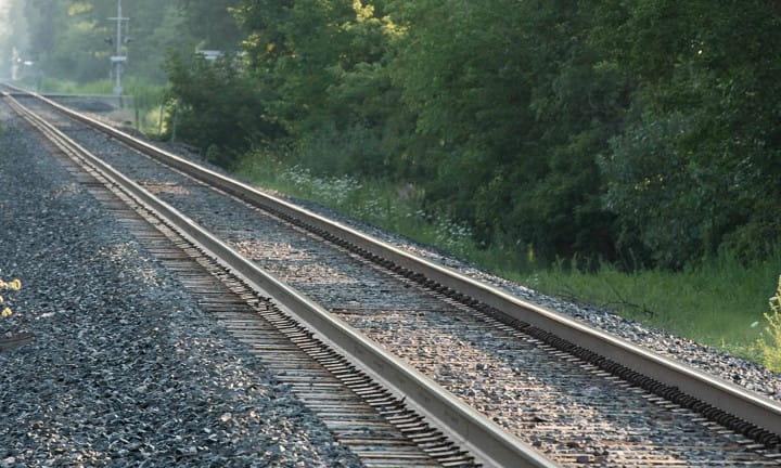 Railroad tracks in Monroe County.