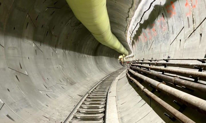 An inside look of the I-75 tunnel in Detroit.