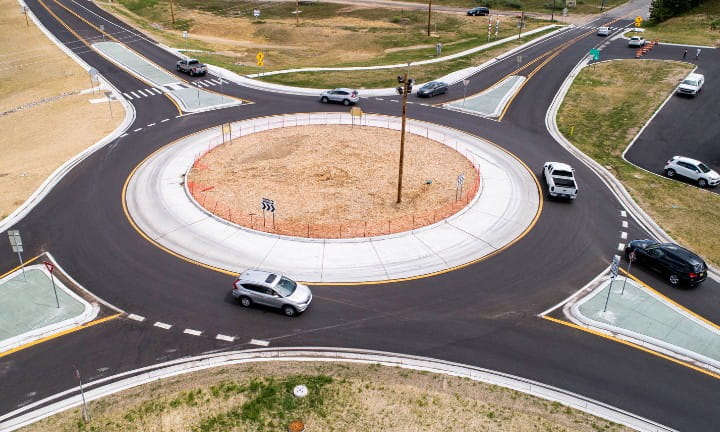 US-131/M-86 roundabout at Fife Lake in MDOT's North Region.