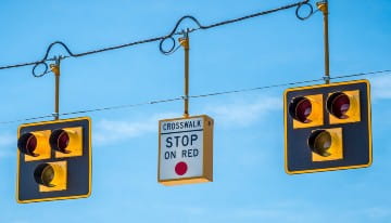 A HAWK signal in Marysville, Michigan.