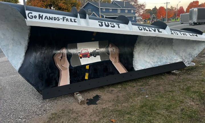 Newberry High School art students proudly unveiled their creative design for MDOT’s 2024-2025 Paint the Plow program.