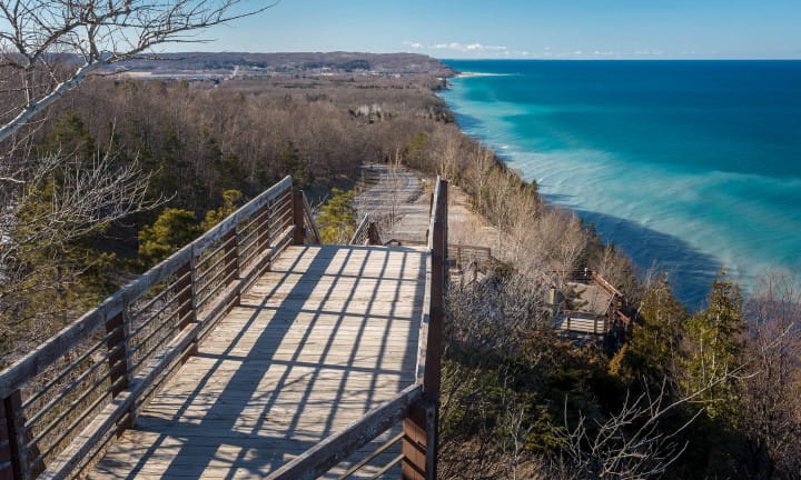 Arcadia Bluffs Roadside Park on M-22 in Benzie County.