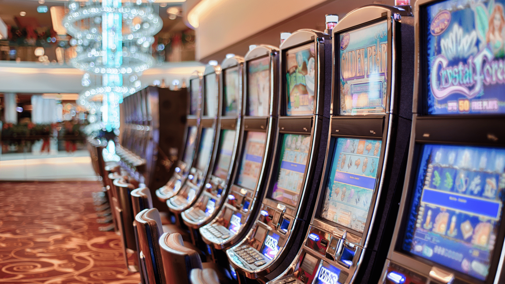 Slot machines in a casino