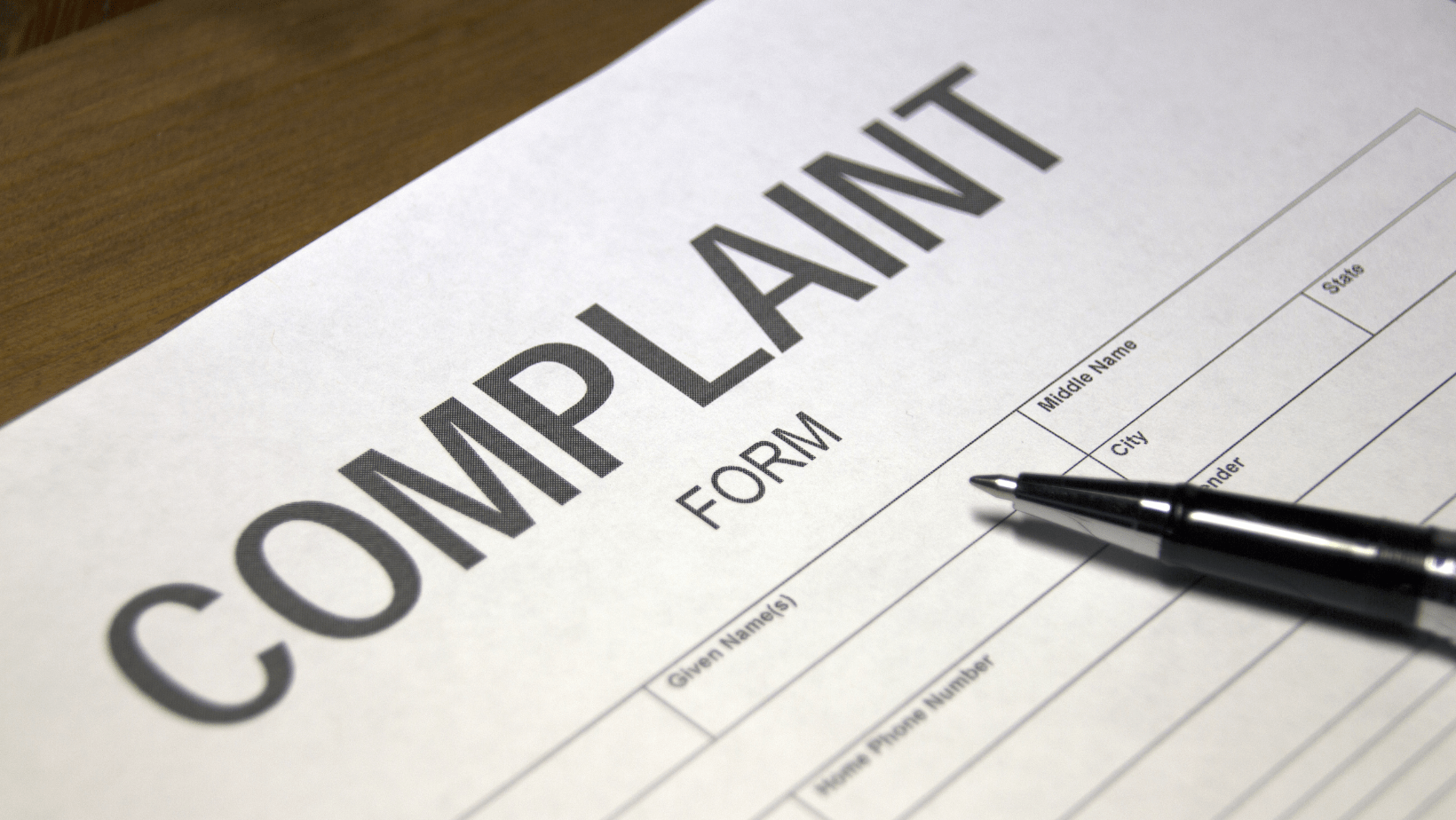patron complaint form