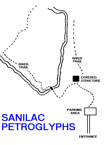 A map of Sanilac Petroglyphs