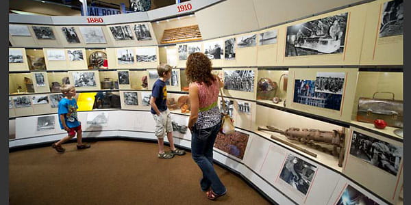 Technology Timeline in the Iron Industry Museum.
