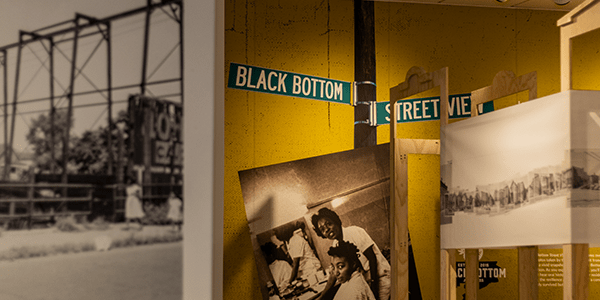 Close up of part of the Black Bottom Street View exhibit.