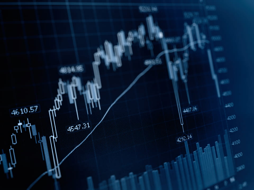 Abstract depiction of data lines on a chart