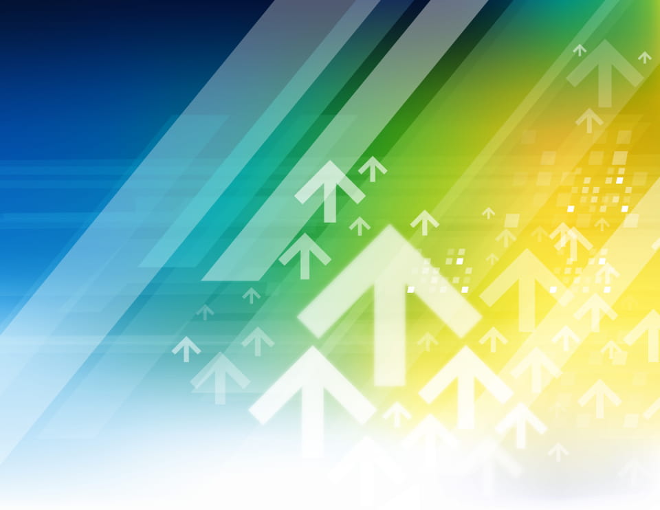 Colorful arrows pointing up