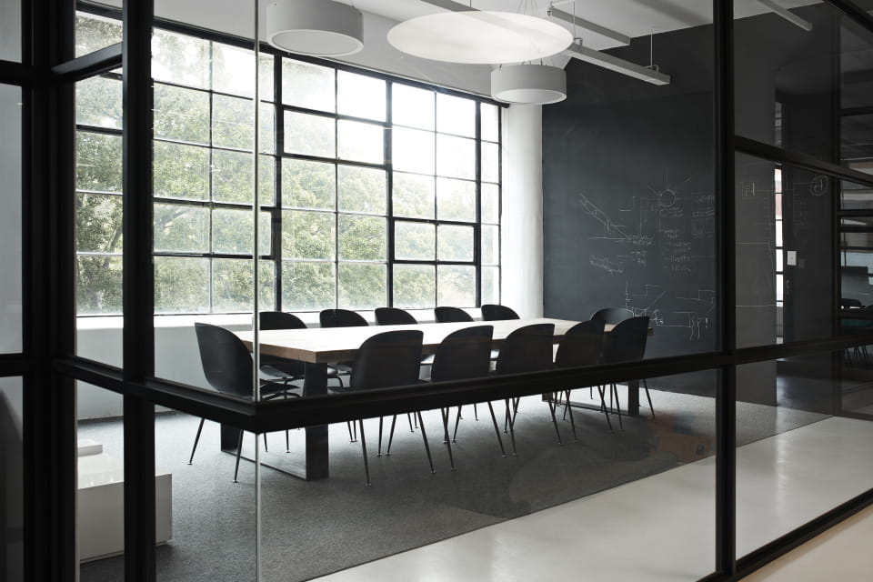 Chairs around a conference table