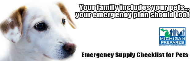 Emergency Supply Checklist for Pets
