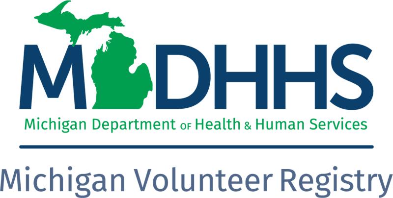 MDHHS MI Volunteer Registry logo stacked