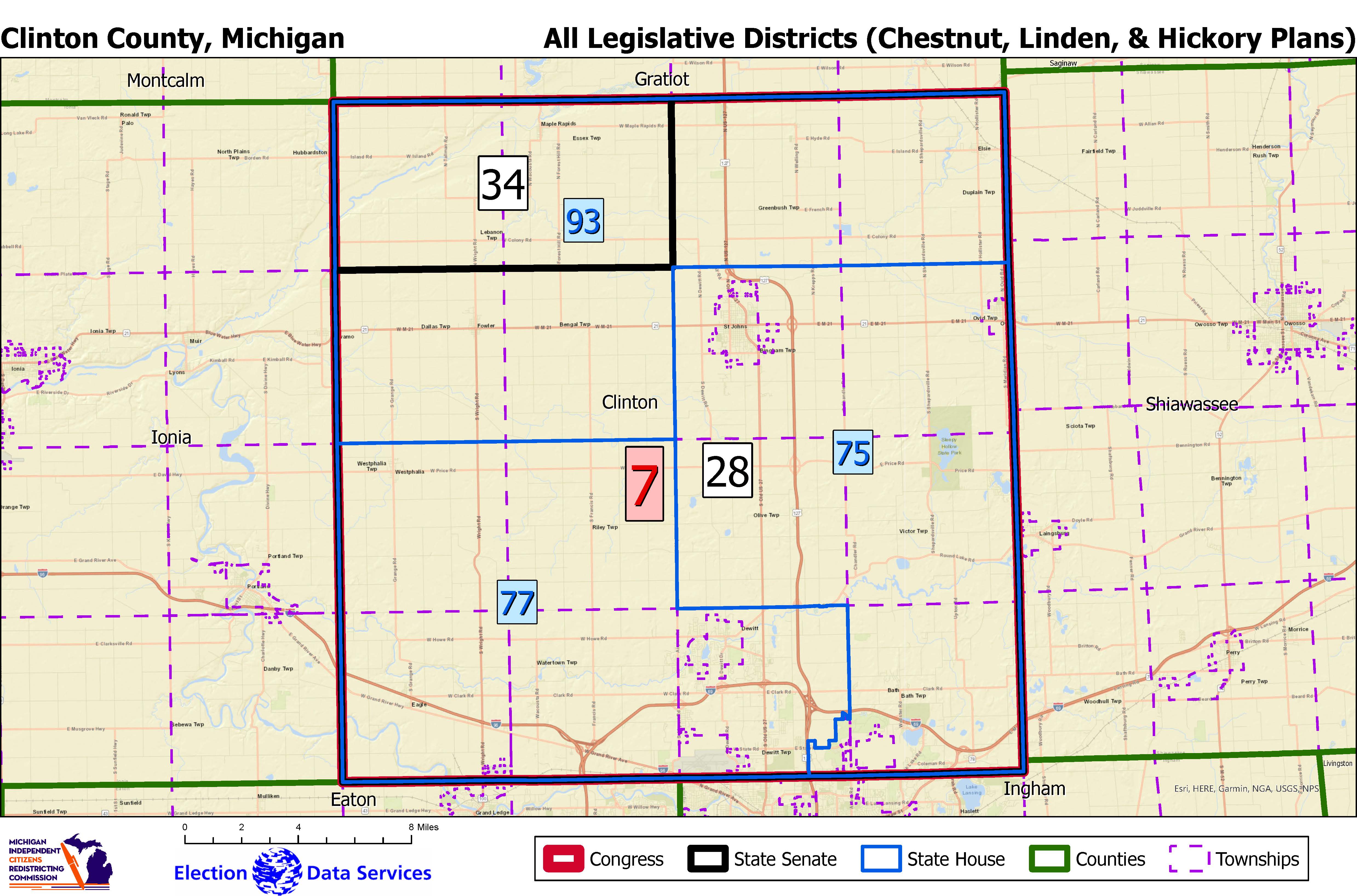 Mapa Del Municipio De Clinton-michigan Private Cities By World Bank