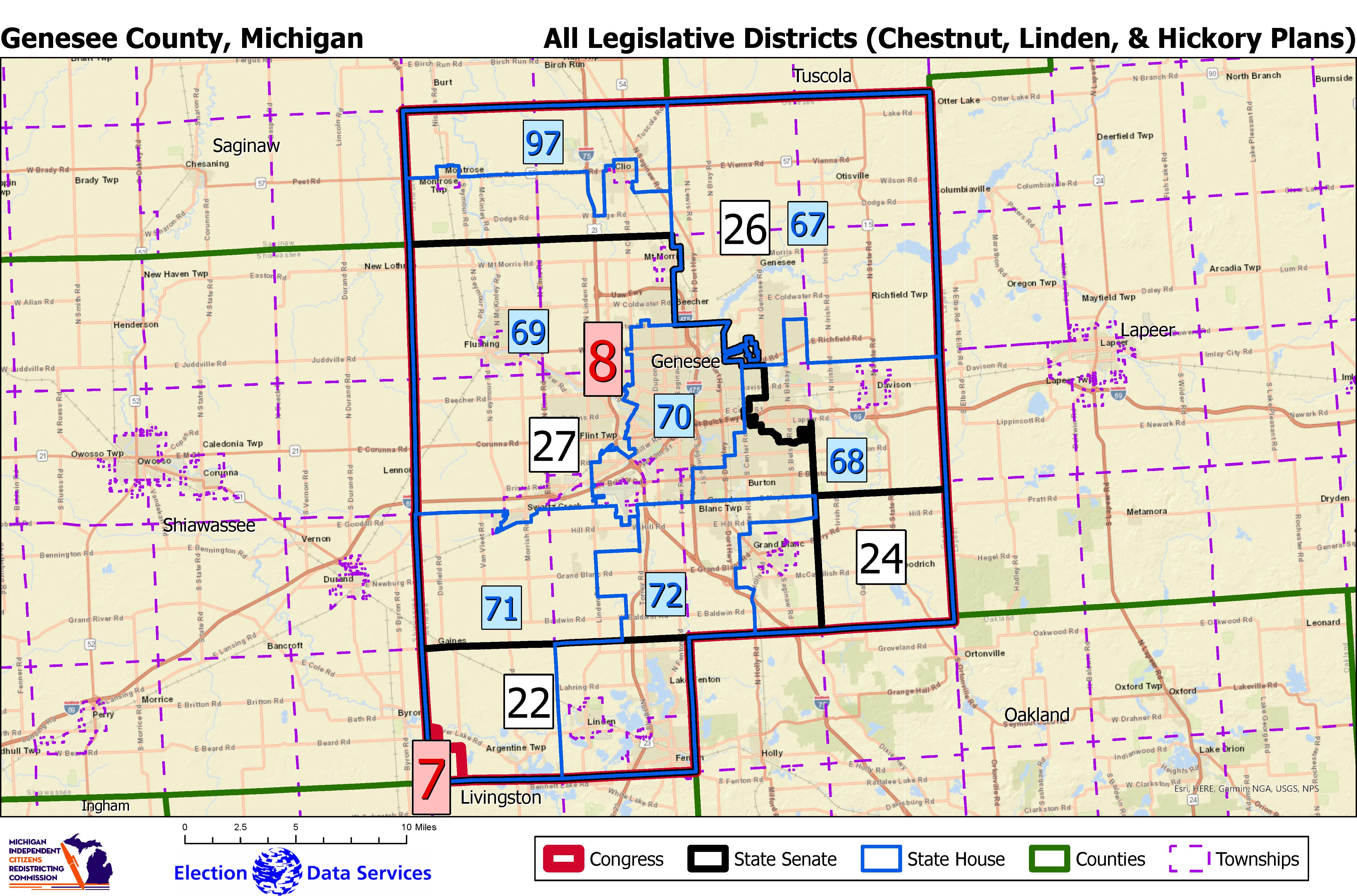 Chamber Michigan Districts Maps MI ByCounty Genesee 