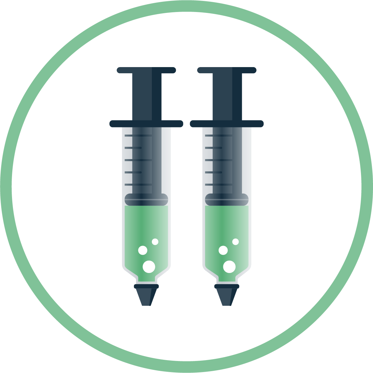 Vaccine syringes graphic