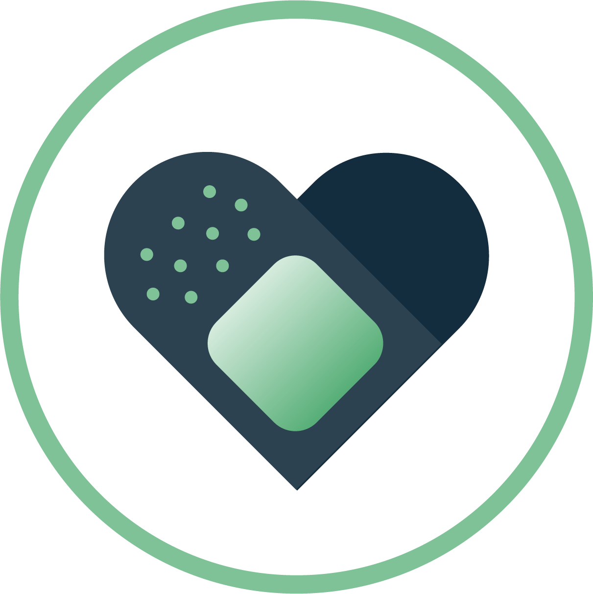 heart shaped bandage graphic