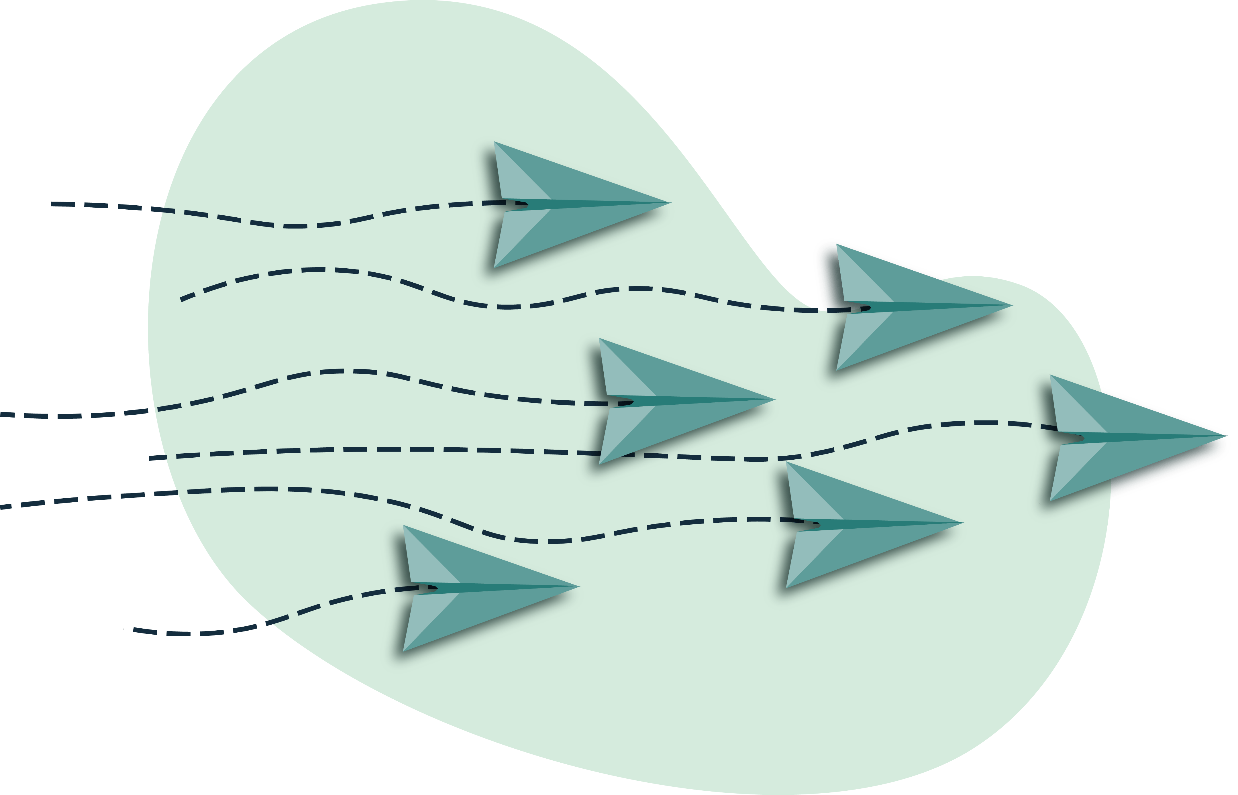 paper airplanes graphic