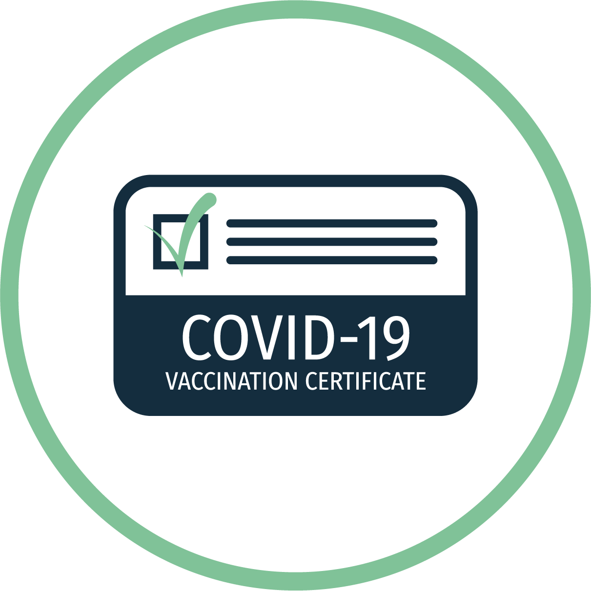 COVID Vaccine certificate graphic