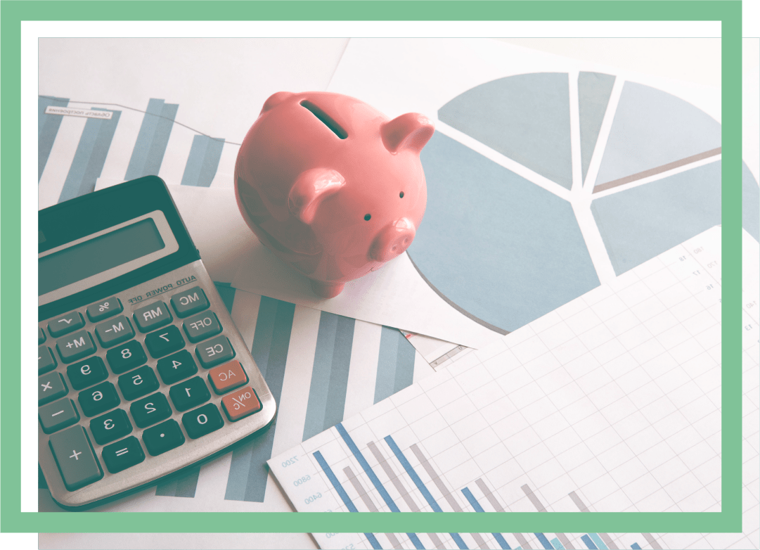 Piggy Bank and calculator image