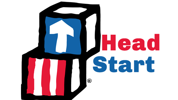 Head Start logo - red and blue blocks stacked next to Head Start