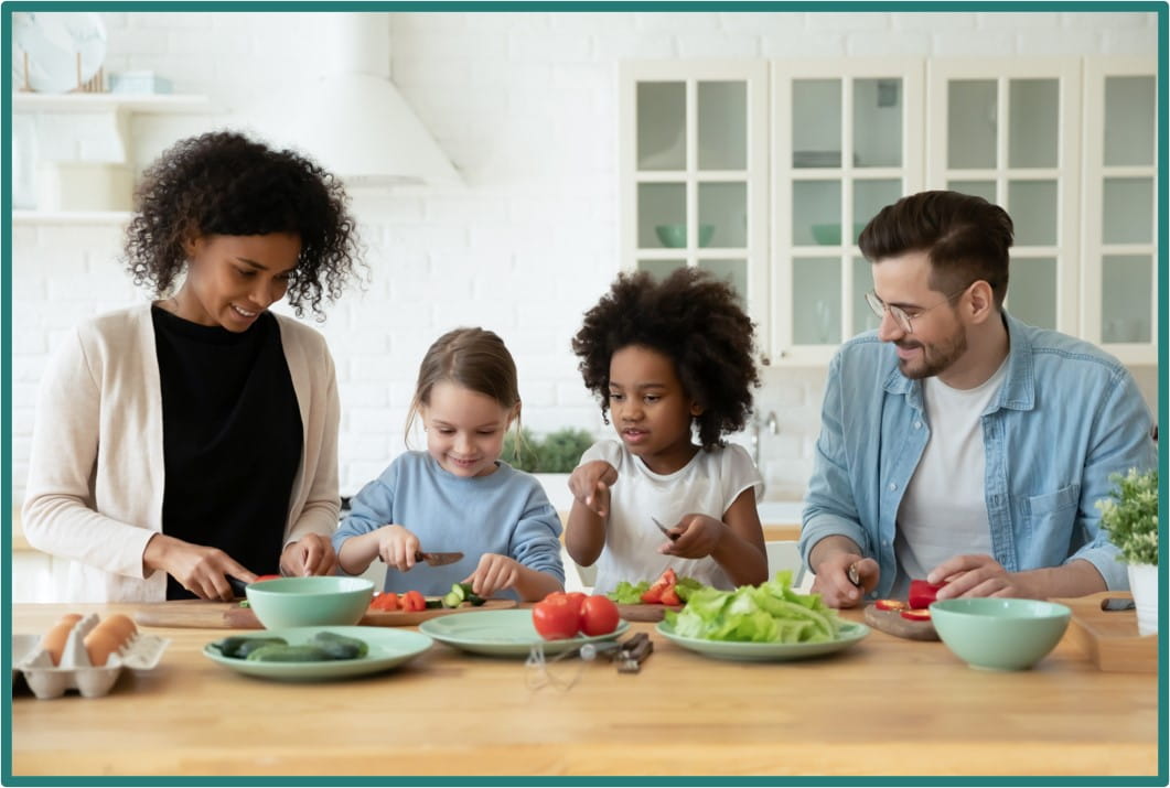 Lead and your health - picture of family at table