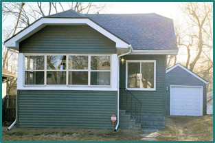 Lead services - older small house with painted siding