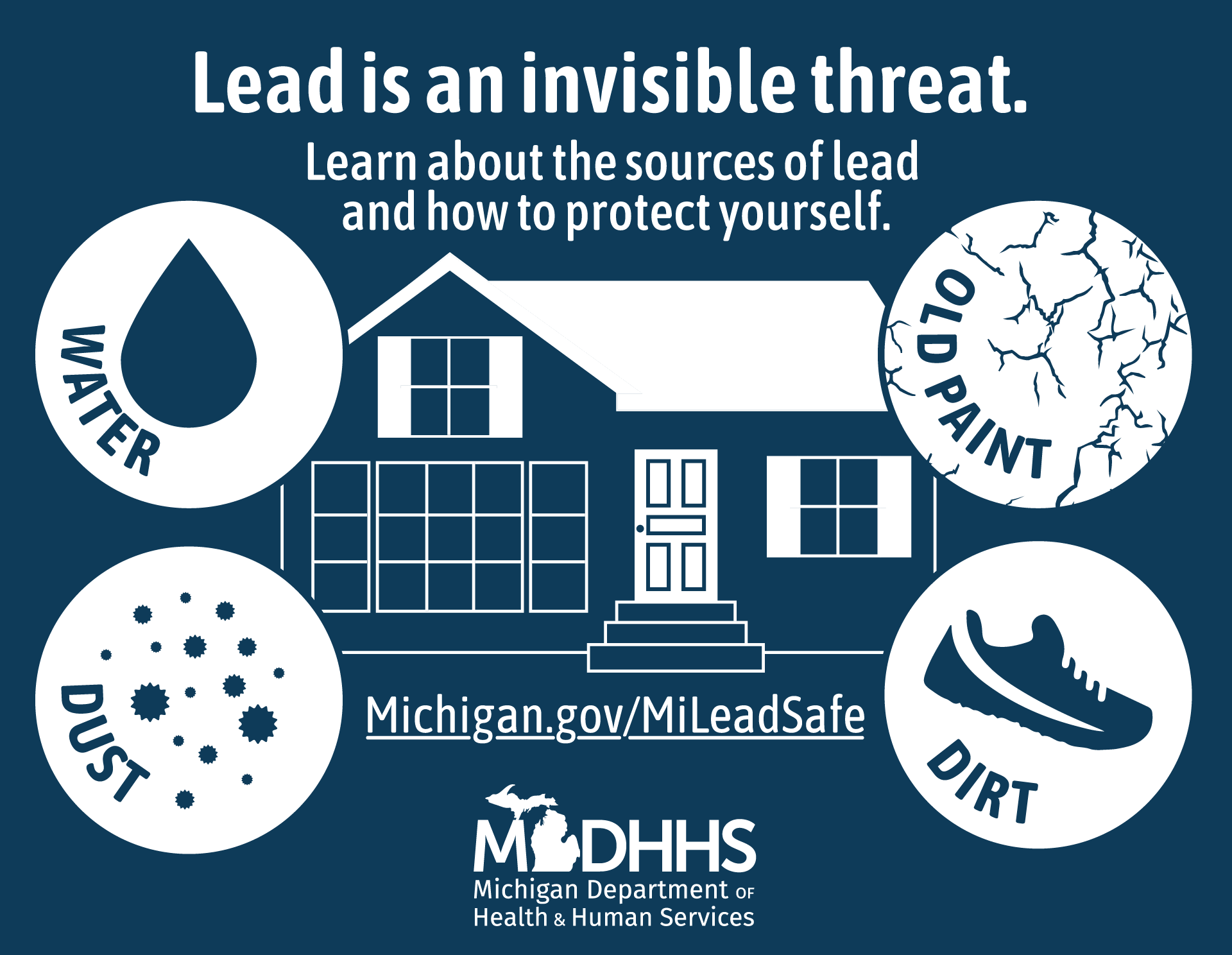 Lead is an invisible threat. Learn about the sources of lead and how to protect yourself. Some sources include water, dust, old pain, and dirt.