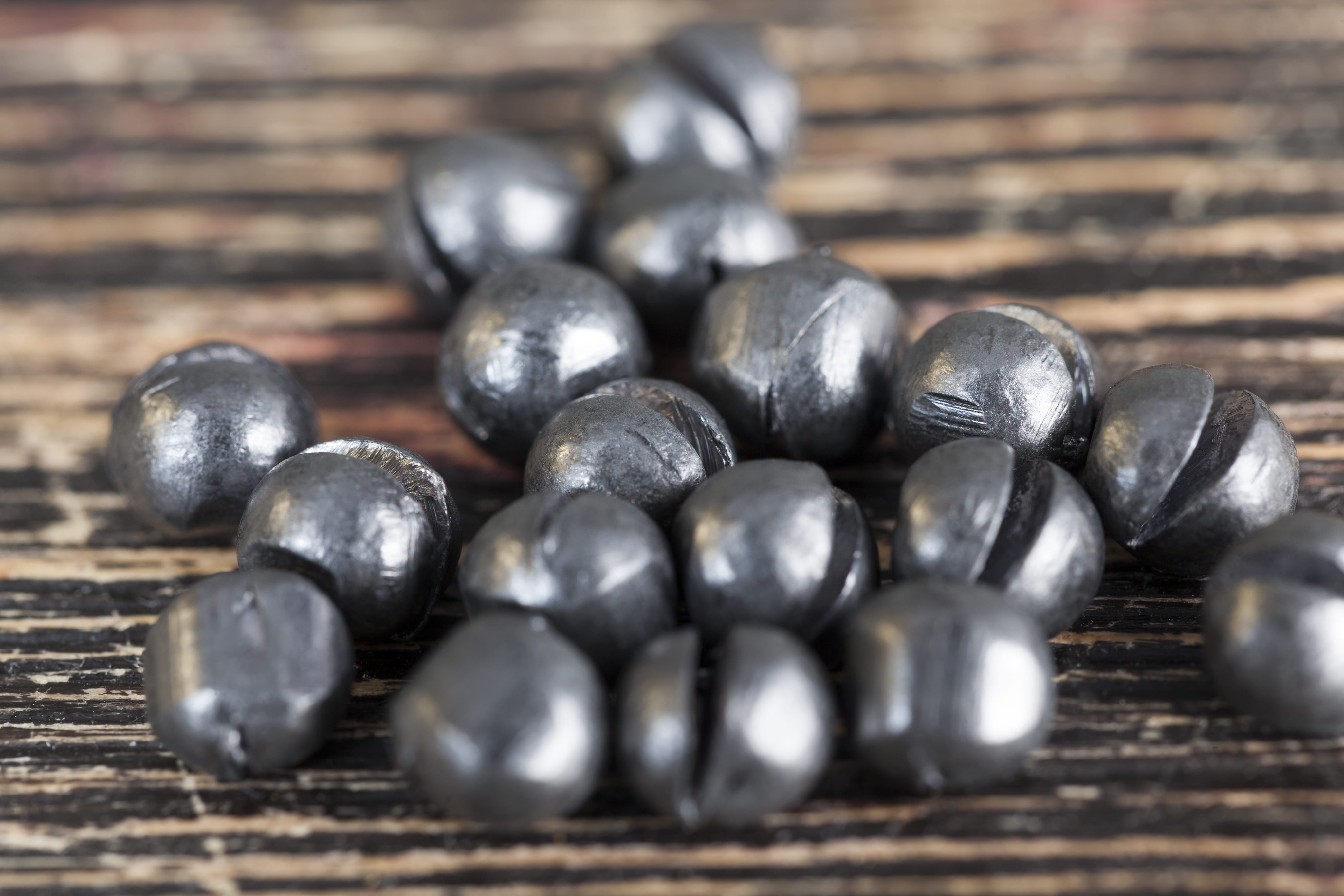 small pile of fishing lead sinkers