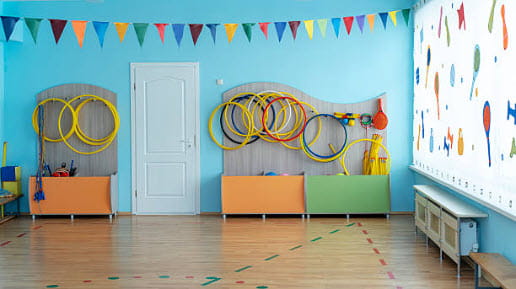 child care center inside play space