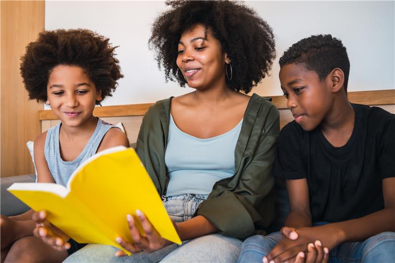 Parent and student reading