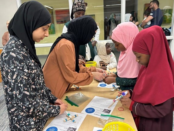 Students engaged in STEM learning