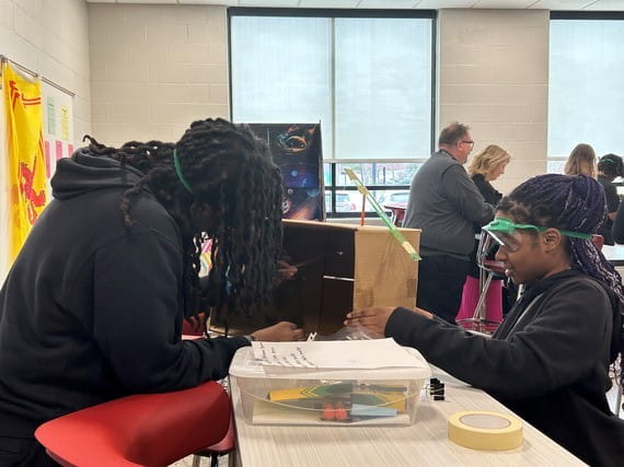 Students participate in NASA STEM project.