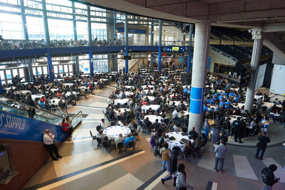 More than 1,000 students across 40 Michigan schools attended the MI Kickoff event at Ford Field.