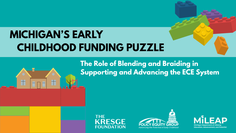 Michigans Early Childhood Funding Puzzle Graphic-blending and braiding 