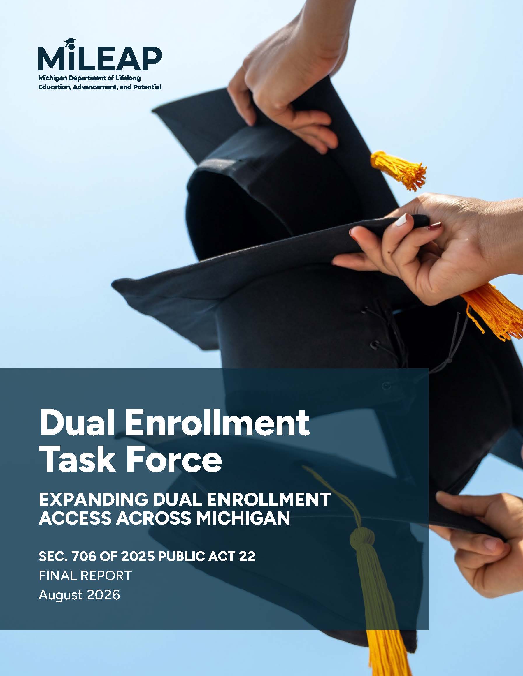 2026 MiLEAP Dual Enrollment Legislative Report cover