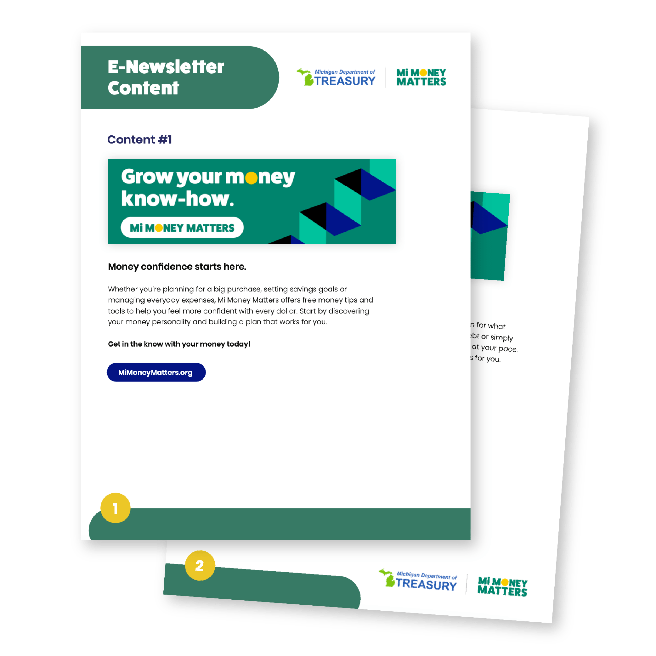 An example of an email template, including text and images that partners can download and send out