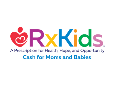 Logo for RxKids, a prescription for Health, Hope, and Opportunity, Cash for Moms and Babies