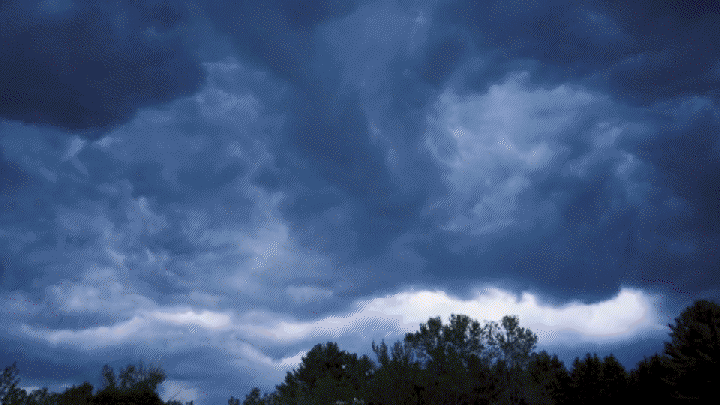 Rotating videos of emergency vehicles and storms