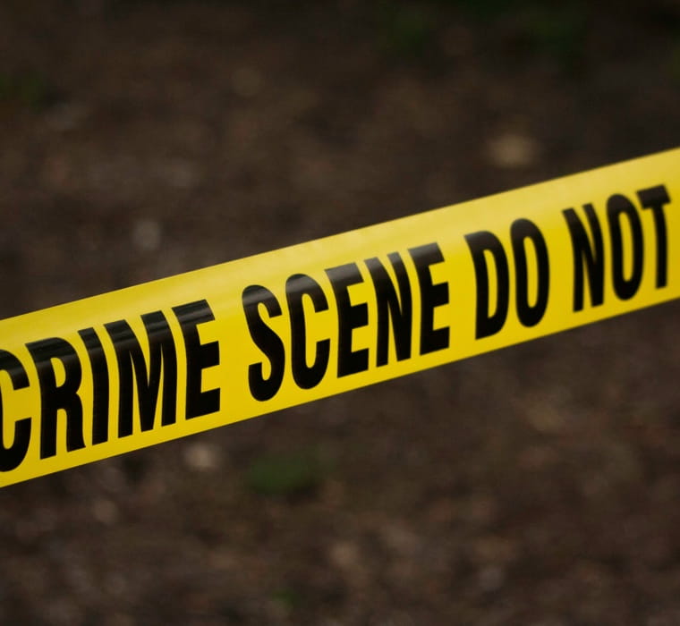 Close up of crime scene tape