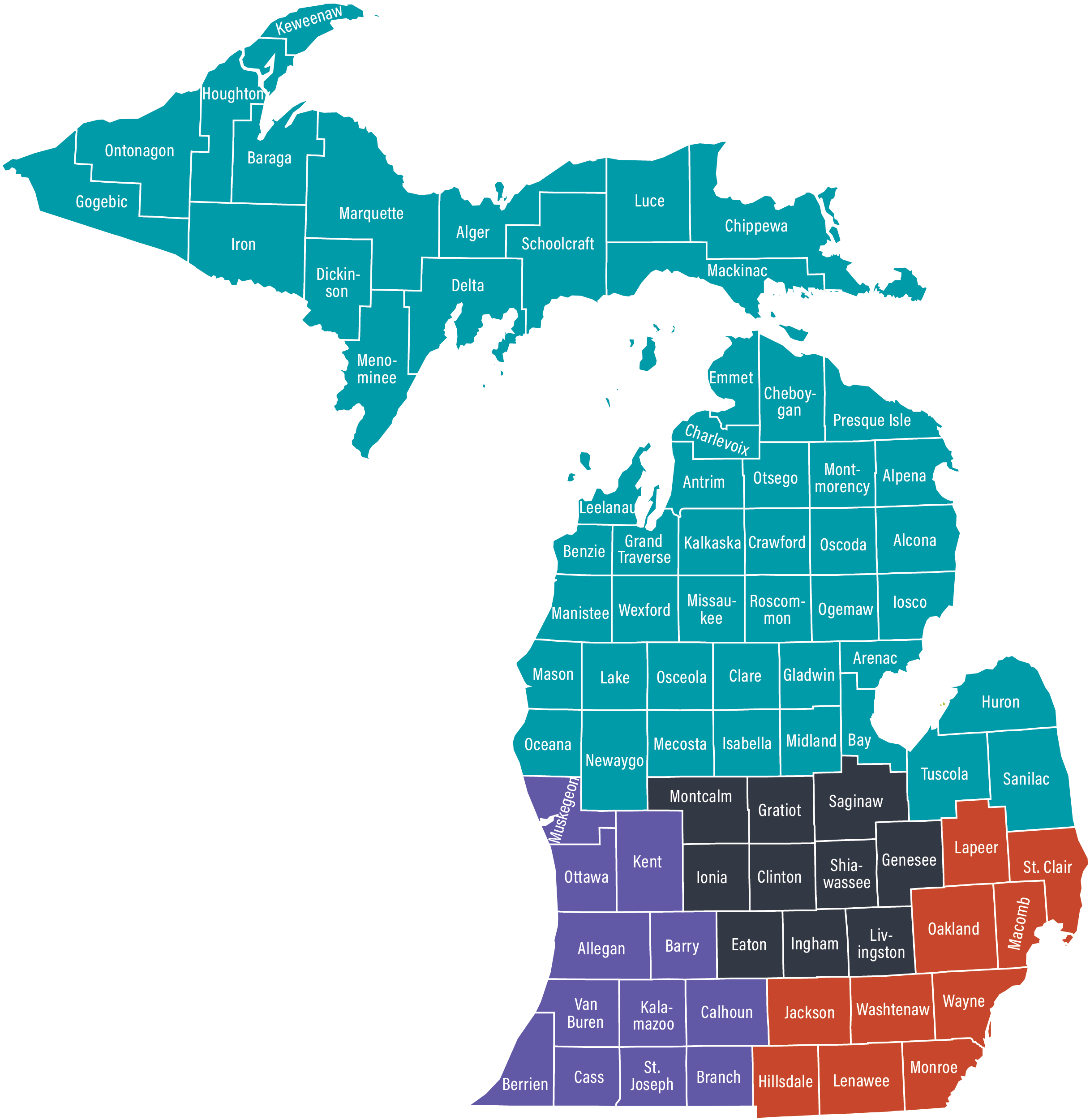 Map of Outreach Regions