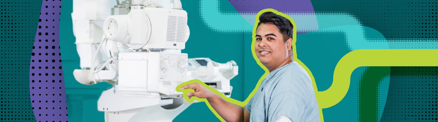 Someone working in a medical setting. 