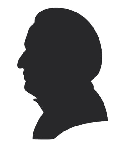 Silhouette of a politician.
