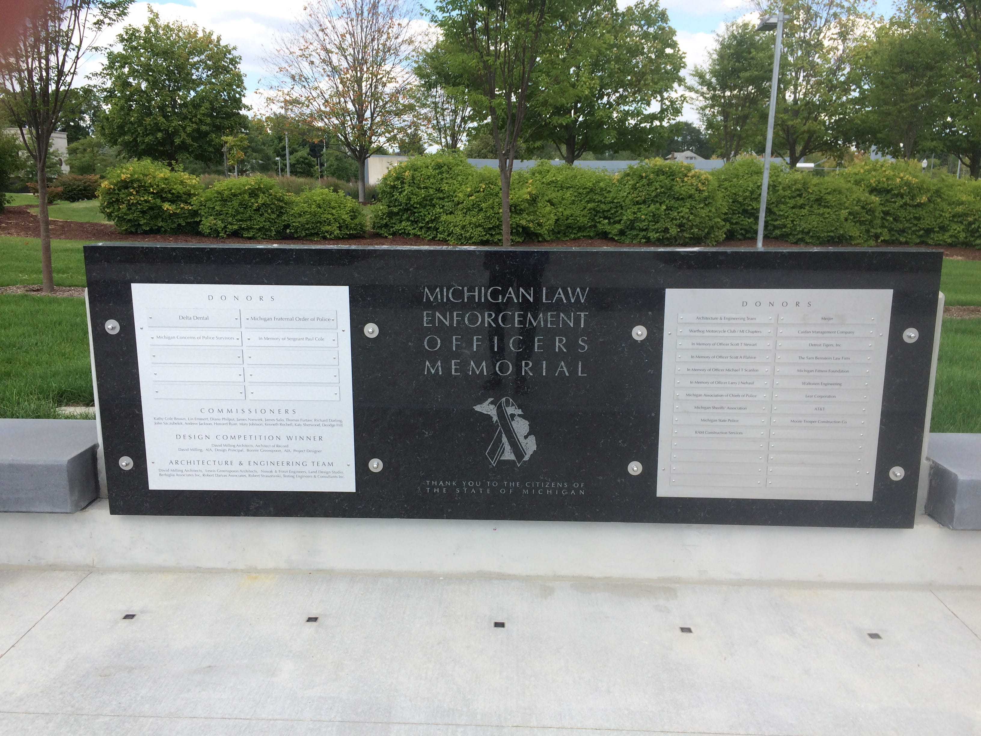 Photo of the MLEOM Donor Wall 