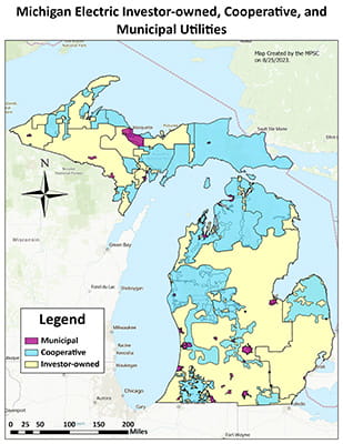 Michigan Electric Utility Makeup, including Investor-Owned, Cooperative, and Municipal Utilities